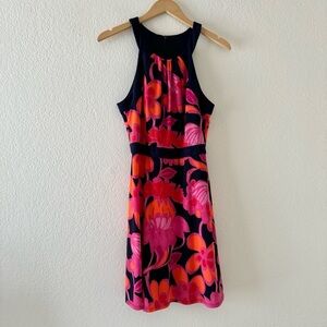 Trina by Trina Turk Halter floral a line dress